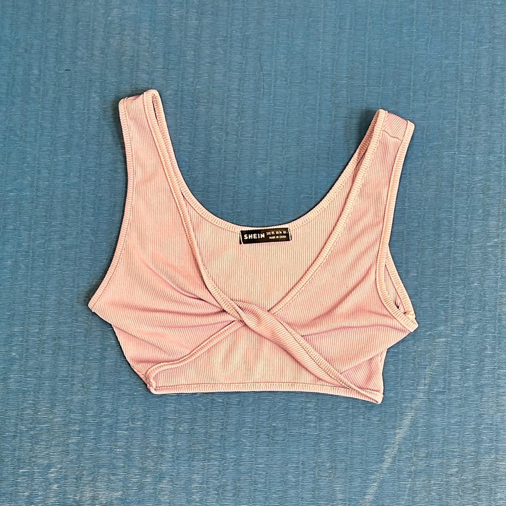 SHEIN purple Twist Front Tank Top